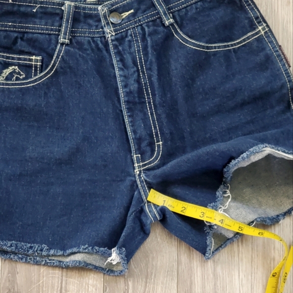 Vintage Jordache Cut Off Denim Shorts, High Waisted, Dark Wash, Sz 27, Hong Kong - Picture 11 of 14